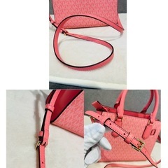 【未使用品級】MICHEAL KORS HAMILTON ピンク 2way ショルダー ハンドバッグの画像