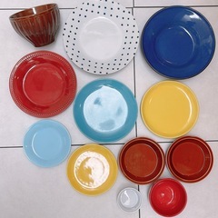 カラフル洋食器　セット　プレート　深皿　ボウル