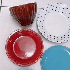 カラフル洋食器　セット　プレート　深皿　ボウルの画像