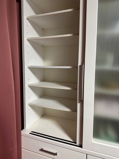 ホワイト食器棚＆ホワイトキッチン収納庫セット