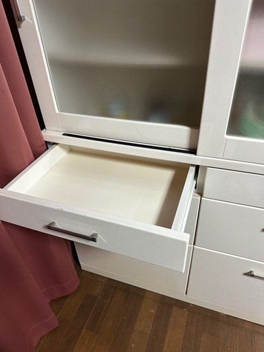 ホワイト食器棚＆ホワイトキッチン収納庫セット