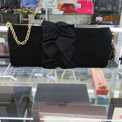 DOLCE＆GABBANA　パーティーバッグ　スエードｘサテン　...