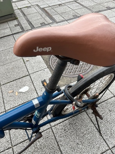 ★JEEP ジープ 20インチ 折りたたみ自転車 シマノ6段変速 ネイビー【JE-206G】C4EX