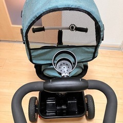 3in1 Tricycle 三輪車 ブルー かじ取り棒 幌つき 美品の画像