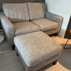 【11/16、11/17限定】大塚家具ソファとオットマンSETの画像