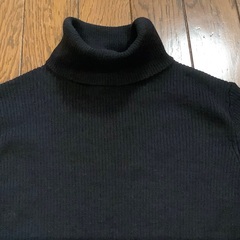 【美品】CECIL McBEE セシルマクビー レディース タートルネック ニット セーター Mサイズ 黒 ブラック トップス 長袖　モックネックの画像