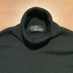 【美品】CECIL McBEE セシルマクビー レディース タートルネック ニット セーター Mサイズ 黒 ブラック トップス 長袖　モックネックの画像