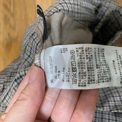 チェックのワイドパンツの画像
