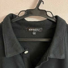 KANGOL カンゴール 長袖 ポロシャツ 黒 F ブラック 鹿の子 の画像