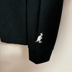 KANGOL カンゴール 長袖 ポロシャツ 黒 F ブラック 鹿の子 の画像