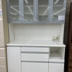 ★ジモティ割あり★  レンジボード ホワイト H196×D51×W110 クリーニング済み TC551 ☆ジモティ割あり☆ レンジボード 白 H200×D51×W139