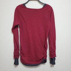 LARU バーガンディ 長袖Tシャツ L  綿100％の画像