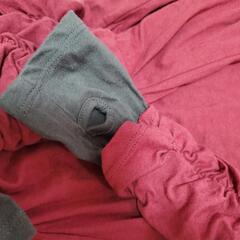 LARU バーガンディ 長袖Tシャツ L  綿100％の画像