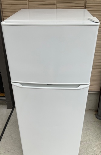 【RKGRE-414】特価！ハイアール/130L 2ドア冷凍冷蔵庫/JR-N130A/中古品/2019年製/当社より近隣無料配達！