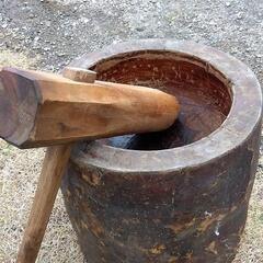 「お話中」お餅つきセット　杵と臼の画像