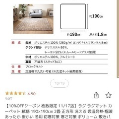 ラグ　冬季用　値下げ中の画像