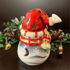 *:.｡. 未使用 保管品.:*スノーマン 飾り置物　の画像