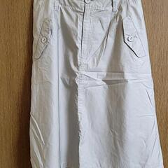 】クロコダイル　crocodile　ベージュ　膝丈スカート