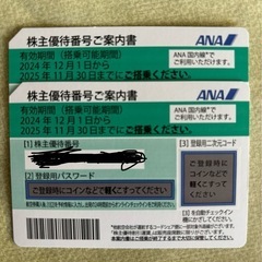ANA  株主優待券　2枚セット　2025.11.30まで有効