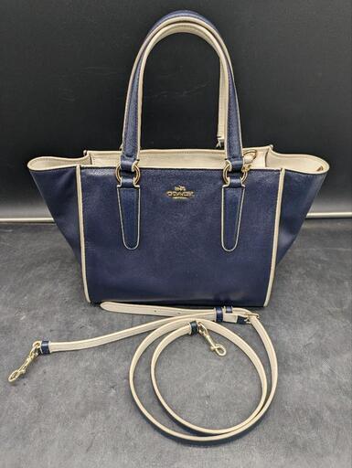 0139 COACH ハンドバック ミニクロスビーキャリーオール　NV/W