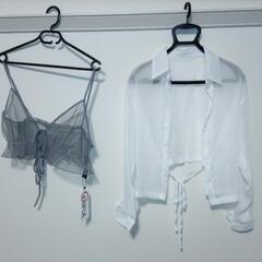 【値下げしました】【女性　L・XL程度　シースルートップス4点】売りますの画像