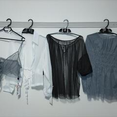 【値下げしました】【女性　L・XL程度　シースルートップス4点】...