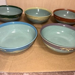 陶器製　どんぶり５点の画像