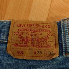 Levi's 501　ダメージ&ペイントデニム パンツ  の画像
