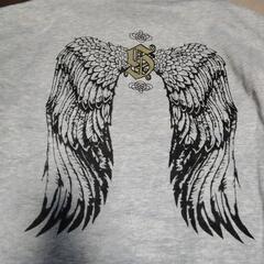 【未使用タグ付】 羽プリント フード付きワンピースの画像