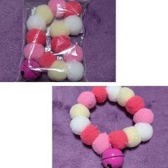 小型犬/猫用チョーカーネックレス（新品）ピンクMサイズの画像