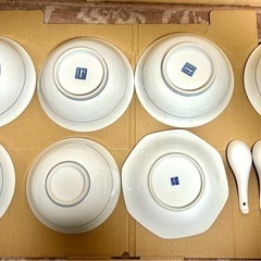 陶器製　どんぶり　れんげ（レンゲ）　皿の画像