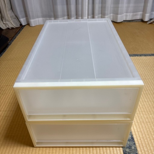 無印　重ねられる衣装ケース2個セット