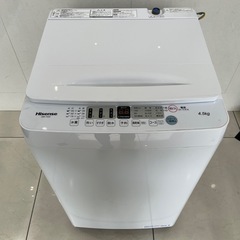 【高年式美品】2022年製　ハイセンス洗濯機　4.5kg HW-T45F