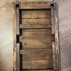 キャンプ用品・ウッドテーブル・ウッドハンガーセットの画像