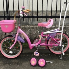 整備済・美品車＞ディズニープリンセス・16インチ子供用自転車・可愛い