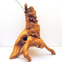 木彫り・恵比寿・大黒・No.170129-30