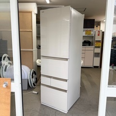 【超美品‼️】東芝 2019年製 465Lノンフロン冷凍冷蔵庫 高級ガラスドア タッチオープン 自動製氷 ラピスアイボリー♪の画像
