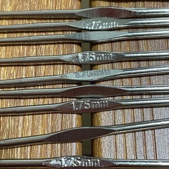 ステンレスかぎ針編みフック 1.75 mm 編み針 クラフトヤーン 10個の画像