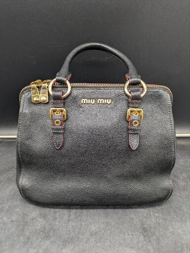 0144 miumiu 2wayハンドバックRL0058 NERO