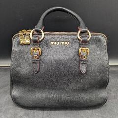 0144 miumiu 2wayハンドバックRL0058 NERO