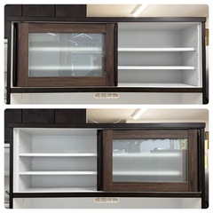 超美品‼️】定価13万♪ 大川家具 120cm幅キッチンボード 食器棚