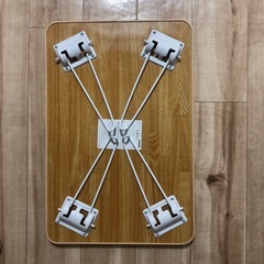 木目調 折りたたみテーブル、多機能の画像