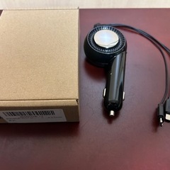 車載充電器　巻取り式　【新品未使用】シガーソケット電源　マイクロ...