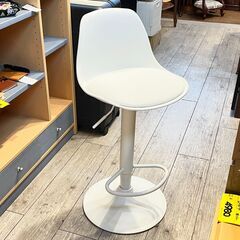 カウンターチェア ハイスツール 白 ホワイト 座面高63～83cm★買取帝国 志木店の画像