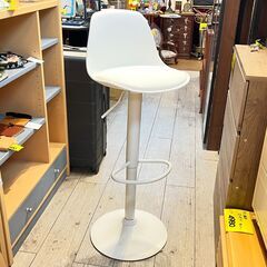 カウンターチェア ハイスツール 白 ホワイト 座面高63～83cm★買取帝国 志木店の画像