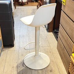 カウンターチェア ハイスツール 白 ホワイト 座面高63～83cm★買取帝国 志木店の画像