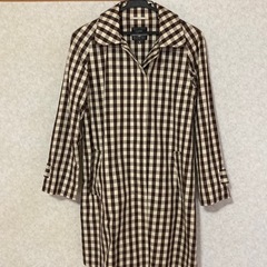 すぐ売りたい【未使用】コート秋冬チェック柄の画像