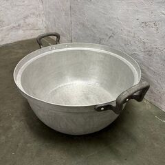 両手鍋 業務用 アルミ鍋 大鍋 調理器具 厨房用品 店舗用品 アルミ キッチン用品 炊き出し 蓋なし Y0509の画像
