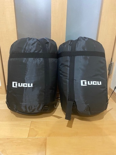 【2個セット】寝袋 シュラフ  アウトドア 耐寒 防水 丸洗い コンパクト収納 防災 グリーン