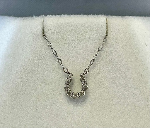 4℃ K18WG ホースシュー ネックレス